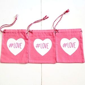 NWOT 3pk #Love bags